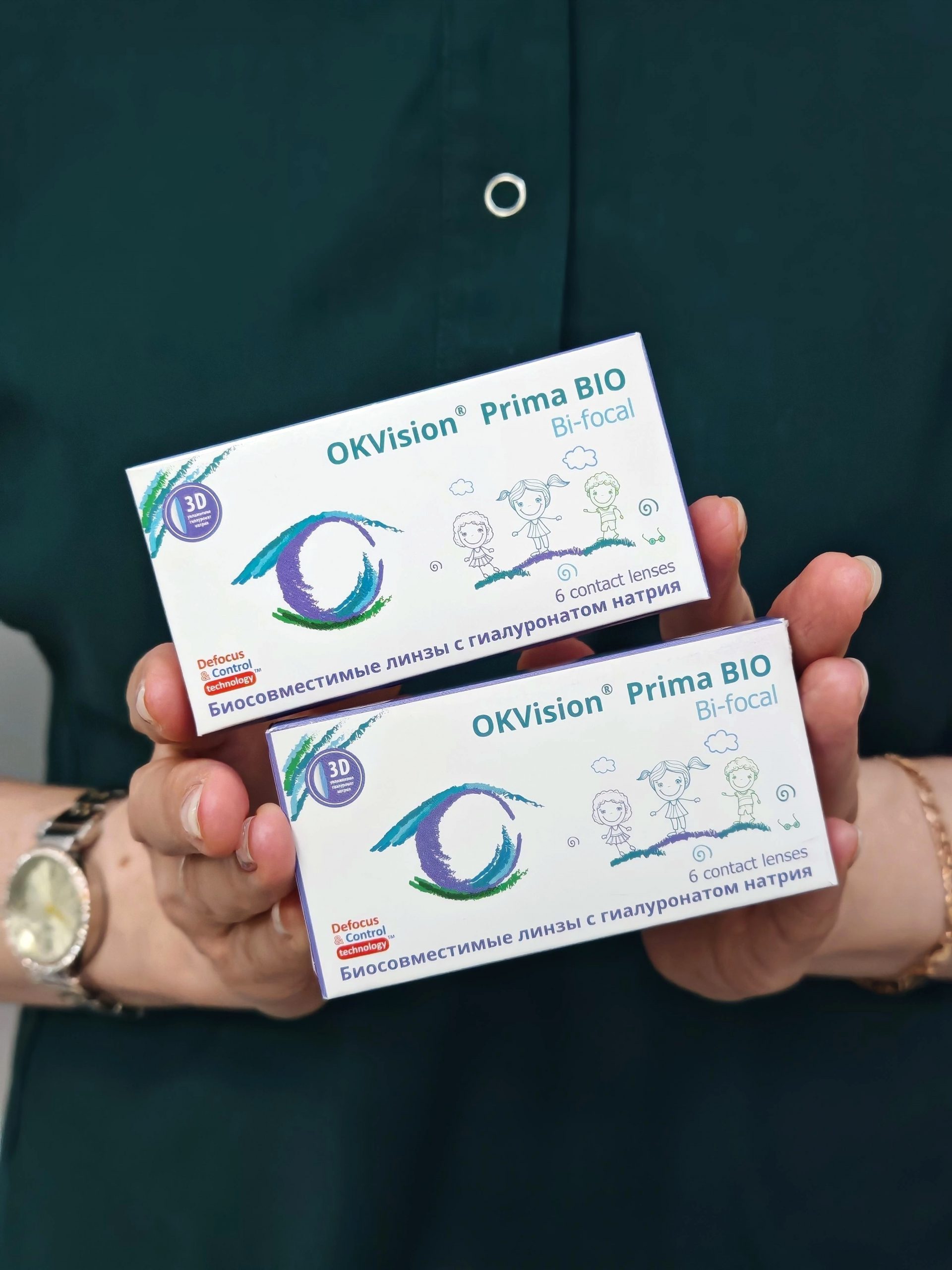 Линзы для детей с миопией OKVision Prima BIO Bi-focal